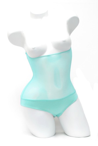 Aqua Power Mesh Underbust Tummy Cover Net Bodysuit Dance Body ~ Belly Stocking ® - Picture 15 of 15