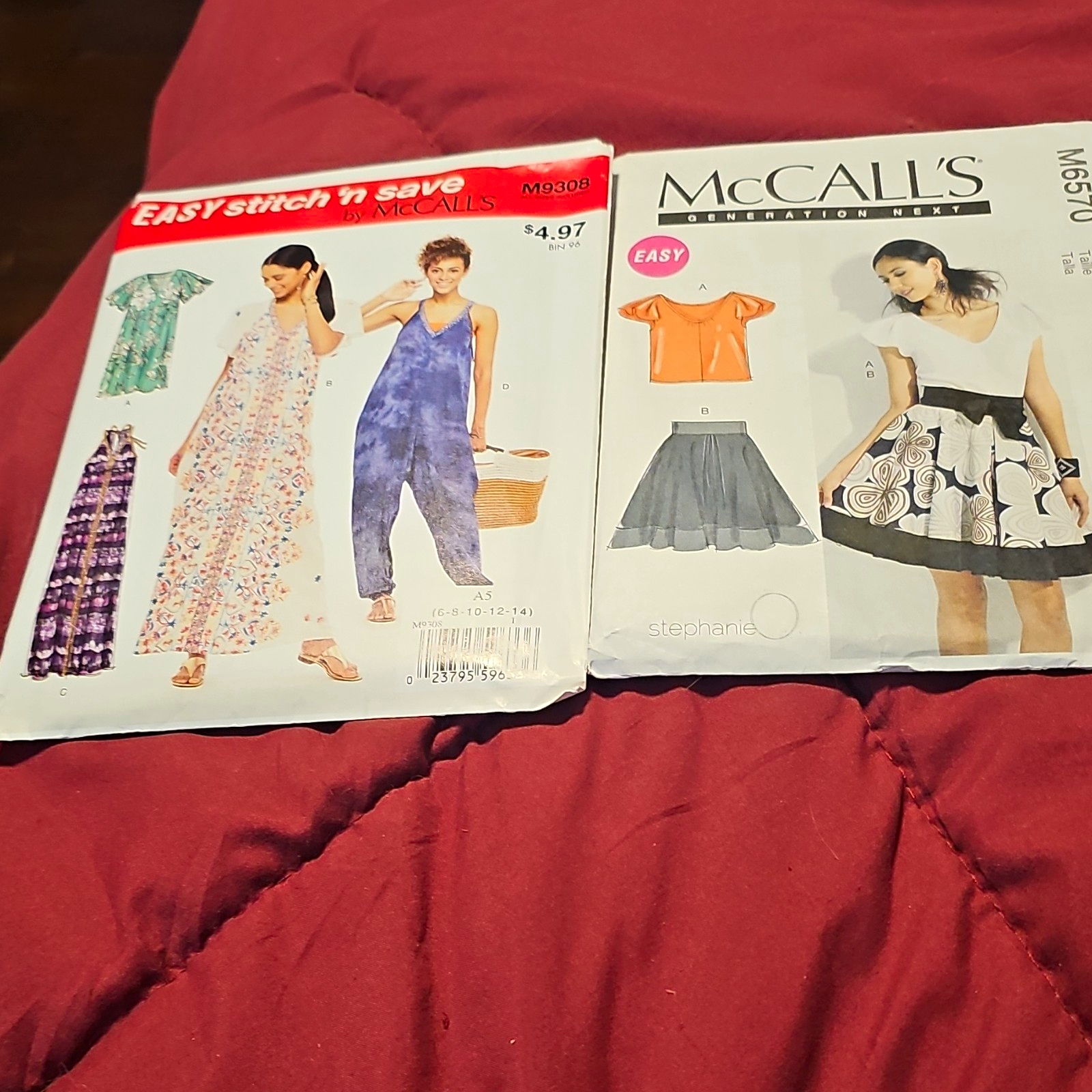 McCall's Women's Sportswear Sewing Pattern Lot Jumpsuit Dress Skirt Top