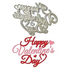 Happy Valentine's Day Words Metal Cutting Die for Card Making Photo Album