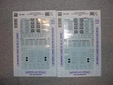HO Two Microscale Decals – HO 87-491 Pacific Fruit Express