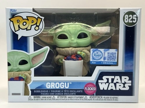 Funko Pop! Grogu Flocked #825 Mandalorian Exclusive Vinyl + PROTECTOR
