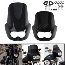Carena faro e parabrezza stile Club per Harley Dyna Fat Bob FXDF 2008-2017