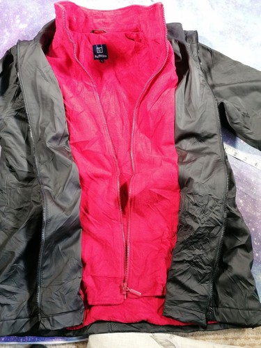 Abrigo Chaqueta de Lluvia Reitmans Negro Rojo Talla Grande Mujer De Colección Y2K - Imagen 12 de 14