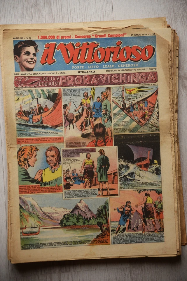 Il Vittorioso 1949 – Lotto di 34 Riviste Fumetti d’epoca originali - Immagine 3 di 4
