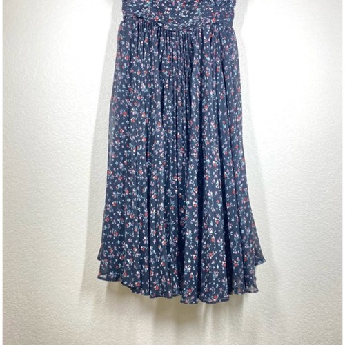 Fame and Partners Willa Black Floral Midi Dress 10 Boho Shower Cocktail Travel - Picture 5 of 8