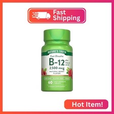 Nature's Truth B12 Vitamin  60 Fast Dissolve Tablets  2500 mcg  with Folic Ac