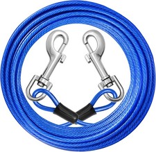 Dog Tie Out Cable: Dog Leads for Yard Heavy Duty - Reflective Chain