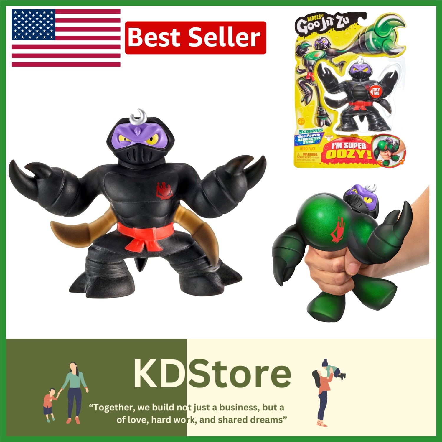 Goo Jit Zu Squishy Action Figure Scorpius Scorpion No Mess