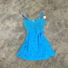 Vintage y2k Frederick s of Hollywood clearly aqua lace slip dress