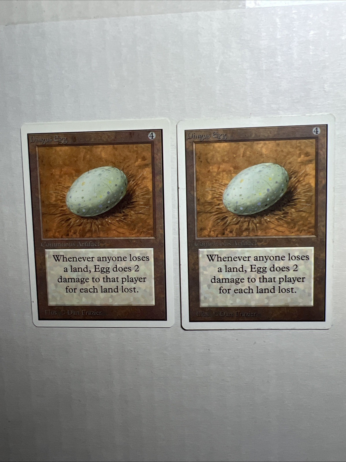 MTG Unlimited TWO (a pair of) Dingus Egg Both Light Play  1993