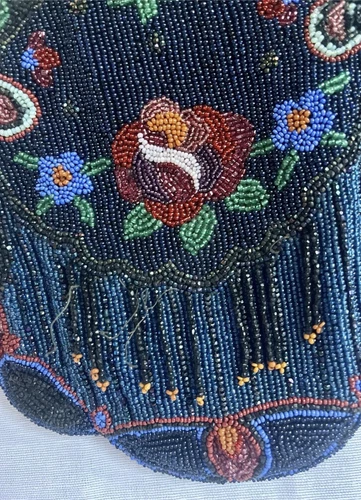 Antique Art Deco Beaded Fringe Purse - Picture 6 of 8