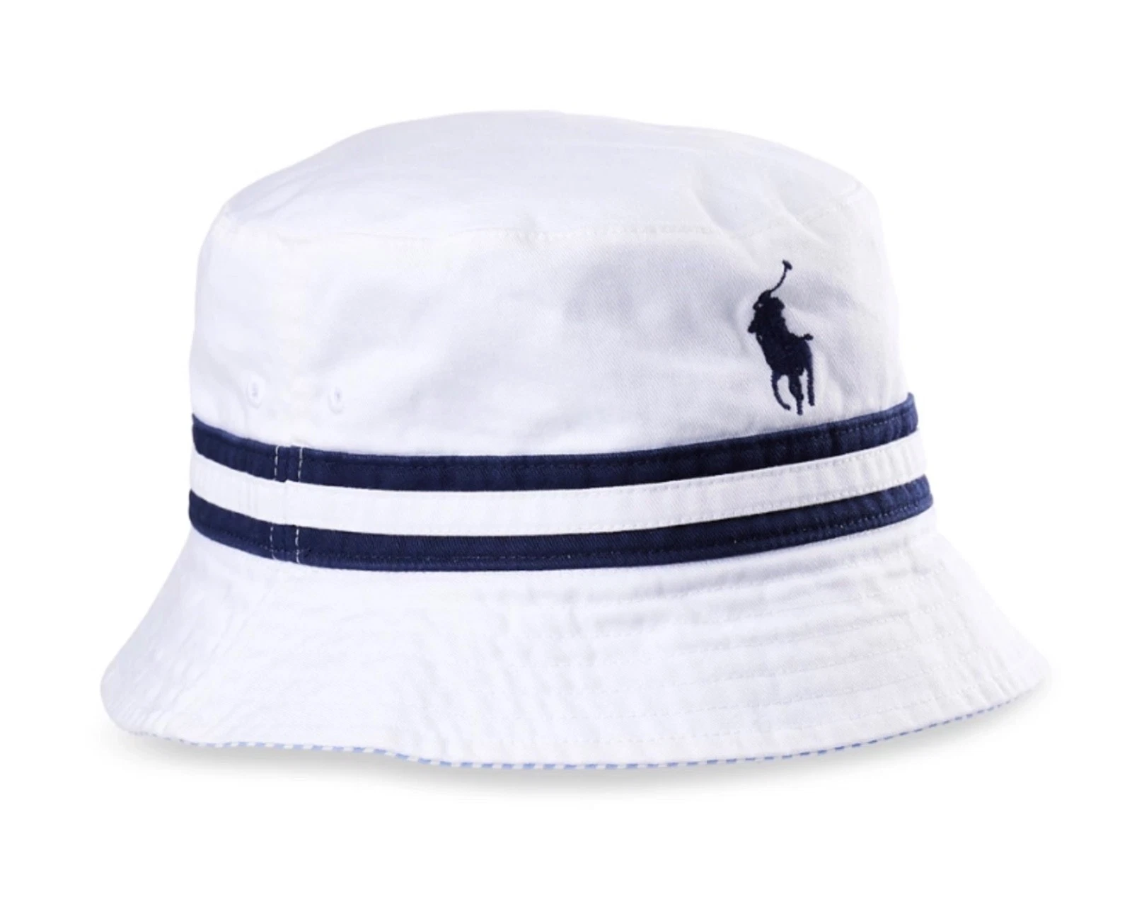 NWT Polo Ralph Lauren White Twill - Striped Seersucker Reversible Bucket Hat
Opens in a new window o