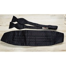 Carrot  Gibbs Silk Bow Tie  Cummerbund Set Polka Dot Formal