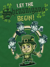 St. Patrick  s Day Shirt Shenanigans Begin Funny drunk Irish beer pub t-shirt tee