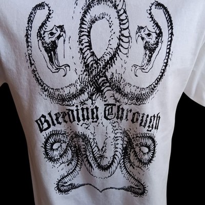 Bleeding Through T-shirt Band Y2K Medium Men's Tour Tee Orange County Metalcore 