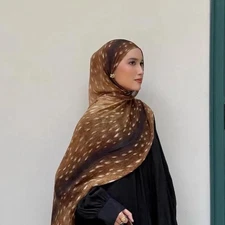Deer Fawn Modest Hijab Scarf – Breathable Soft Shawl Wrap Islamic Headscarf