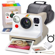 Polaroid Now Gen 3 Pebble White Instant Camera Bag Bundle