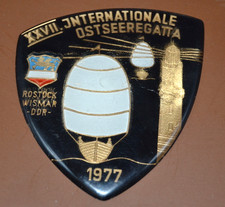 Seltene gro&szlig;e Plakette  XXVII. Internatl. Ostseeregatta Rostock Wismar 1977