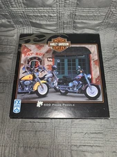 2003 FX Schmid Harley Davidson 500 Piece Puzzle 18x24 Fatboy Complete,