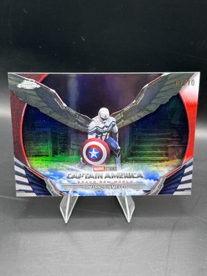 2025 Topps Chrome Marvel Sam Lands in Mexico Captain America Black #7/10 SSP!