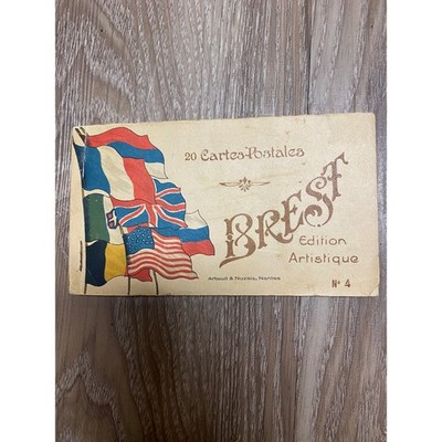 Vintage Brest France 20 Postcard Booklet Edition Artistique Artaud & Nozais No 4