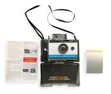 Vintage Polaroid Automatic 210 Land Camera with Case and Manual