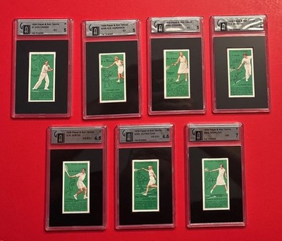 1936 Player & Sons Imperial Tobacco Card Lot of 7 Graded Tennis Slabs Rookie Vtg