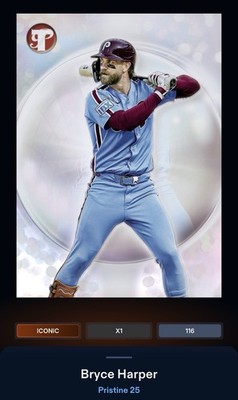 26 Topps Bunt DIGITAL Pristine Pearlescent ICONIC Bryce Harper