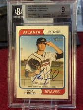 2023 Topps Heritage Max Fried High Number Real One Auto BGS 9