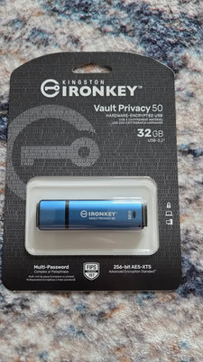 Kingston IronKey Vault Privacy 50 32GB USB Flash Drive (IKVP50/32GB)