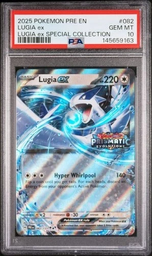 2025 POKEMON PRE EN-PRISMATIC EVOLUTIONS STAMP #082 LUGIA EX PSA 10