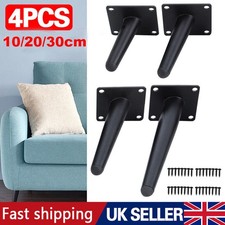 4PCS 10/20/30cm Metal Furniture Legs Feet For Sofa Beds Chairs Stools Cabinet UK