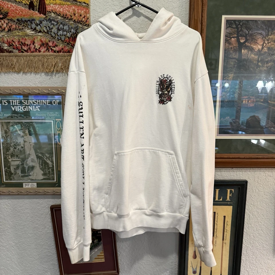 全新无标签 罕见 Sullen Art Collective 部落 自然 骷髅 纹身 风格 连帽衫 尺寸 M — 第 4/4 张图片