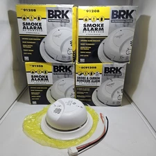 BRK First Alert 9120B Smoke Detector AC Powered Lot Of 5
