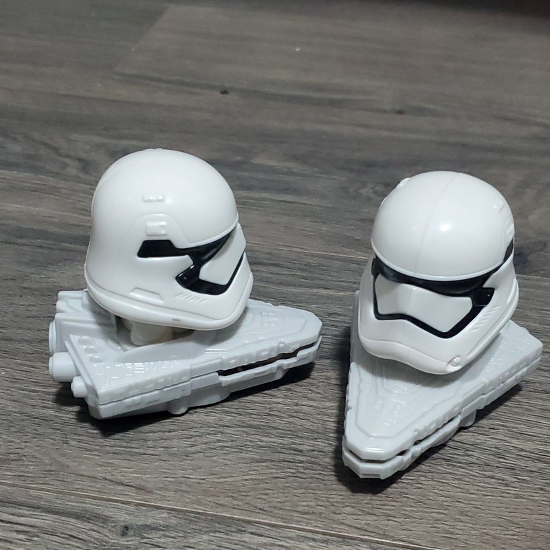 Hasbro Star Wars Stormtrooper Helmet Wheeled McDonald's 2-Pack force Awakens '20