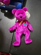Ty Beanie Babies Millennium Bear Plush Toy - Purple