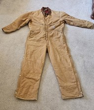 Men's Carhartt Sz 46 Reg insulated washed Duck coveralls Slight Wear Chore Tough