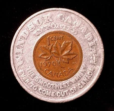 Encased Penny, Windsor Canadian Whisky