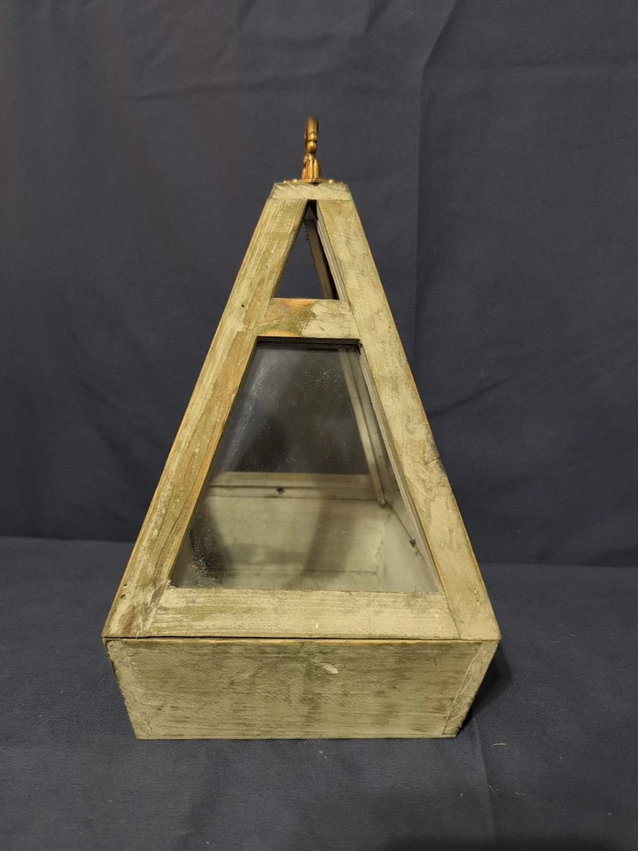 Terrario con bloqueo de guardián flores y plantas estuche de madera y vidrio, 12" x 8,5 Foto 3 de 4