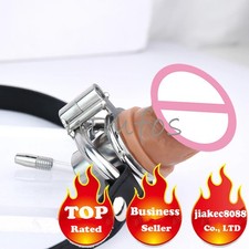 Male Chastity Cage with Head Sissy Anti Cheating Chastity Lock Stainless Steel