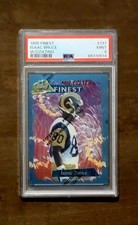 1995 ISAAC BRUCE Topps Finest W/COATING PSA 9 Low Pop ROOKIE RC #137