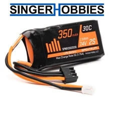Spektrum SPMX3502S30 7.4V 350mAh 2S LiPo Battery: SCX24 PH 2.0 HH