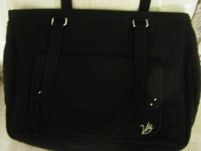 vera bradley black tote microfiber