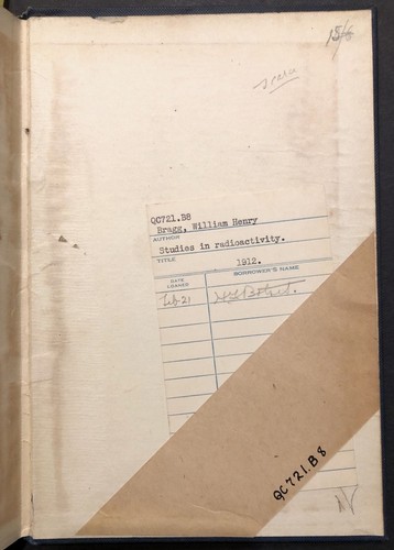 W H Bragg / Studies in Radioactivity 1st Edition 1912 - Picture 7 of 7