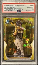 2023 Bowman Chrome Sapphire Ethan Salas SP Variation Yellow /50 PSA GEM MT 10