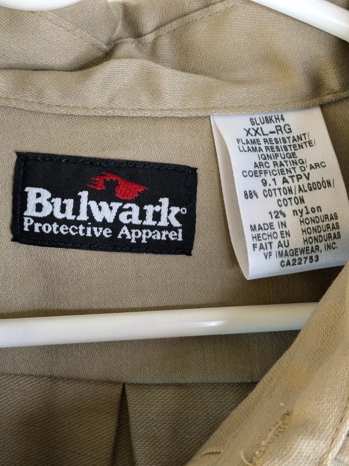 Bulwark FR, Camisa Manga Larga Hombre, Marrón, Talla XXL Foto 2 de 3