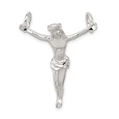 Leichnam gekreuzigter Christus Charm Anhänger in 925 Sterlingsilber