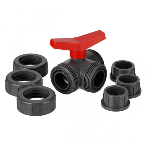 PVC-U 3-Wege-Kugelhahn T-Bohrung 3x Klebemuffe - Bild 2 von 5