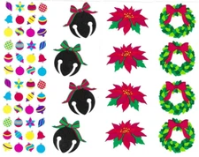 Mrs. Grossman's Christmas Sticker sheets 6.5" X 2"