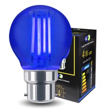 Red Blue LED Golf Ball 4W Light Bulb Modern Style Coloured Lamps E14 B22 E27